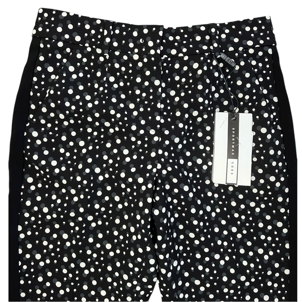 Sportmax code Black & White Polka Dot Trousers pants NEW workwear office - Picture 2 of 7